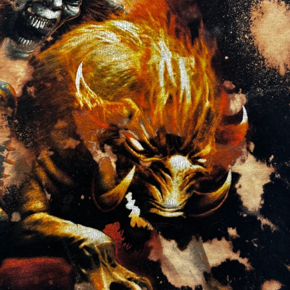 Slayer Bleached Tie Dye Graphic T Shirt Heavy Metal Band Tee - Picture 10 of 11